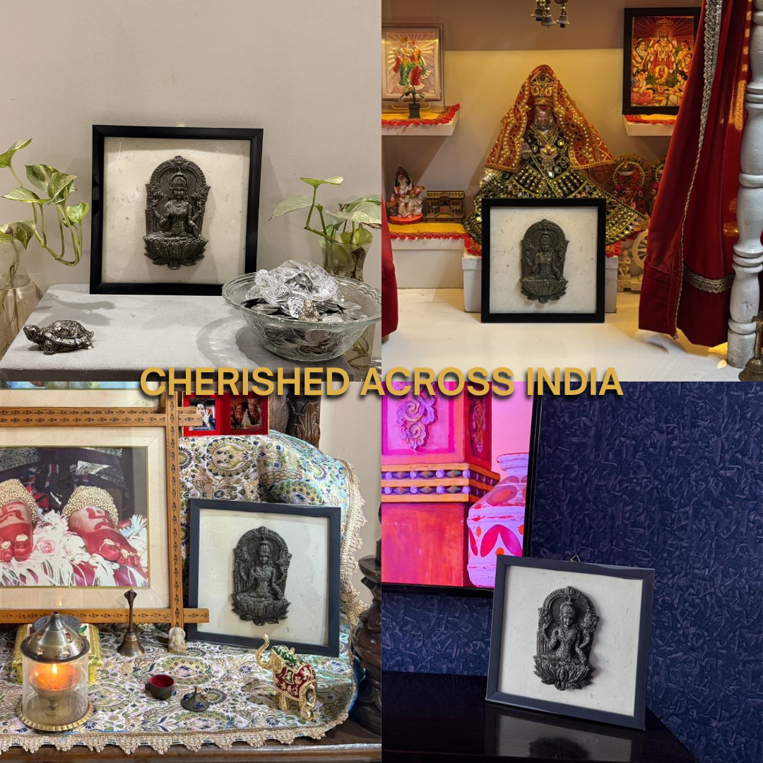 Goddess Laxmi Pyrite Abundance Frame (Pyrite + Selenite )